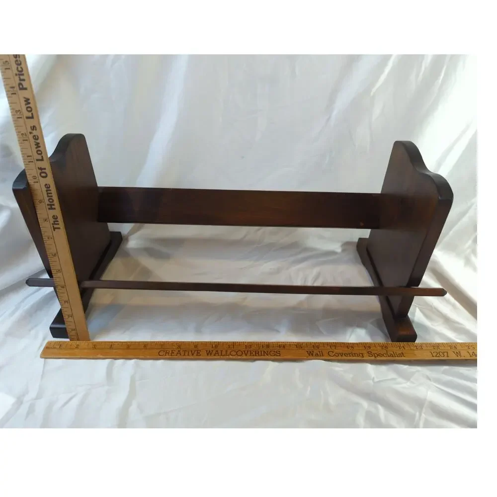 Vintage Wooden Book Trough Tabletop Book Stand